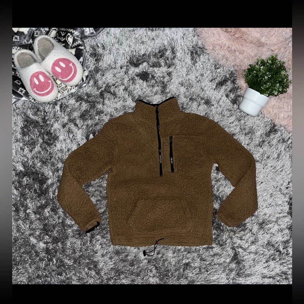 Womens Size XS Sherpa Quarter-Zip